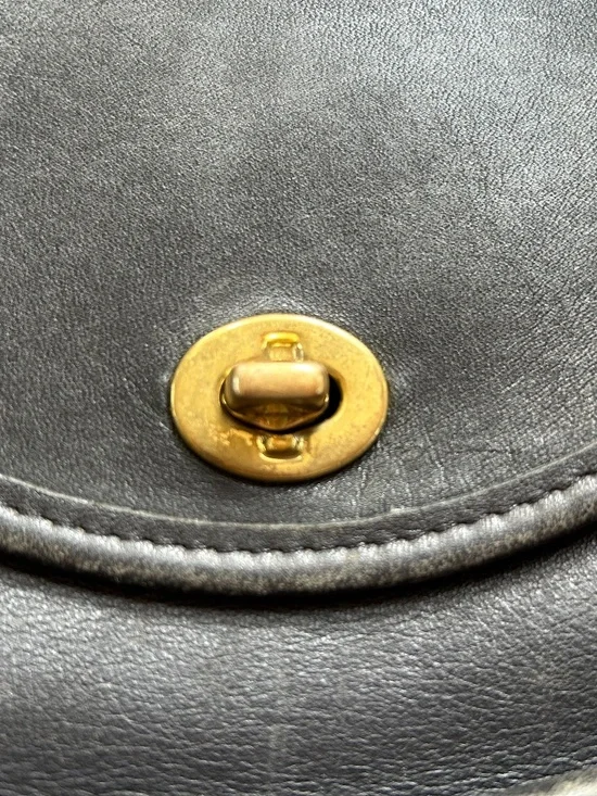 Vintage Black Leather Coach Bag - Picture 10 of 11